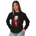 thumbnail image 4 of Betty Boop Dark Goth Tattoo Skull Women Plus Size Long Sleeve Tee Brisco Brands 2X, 4 of 5