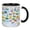 Black, variant on Sunshine Waves Ceramic Mug, 11 oz Summer Beach Coffee Cup, Colorful Tea Cocoa Drinkware for Office Dorm Kitchen Travel Gift