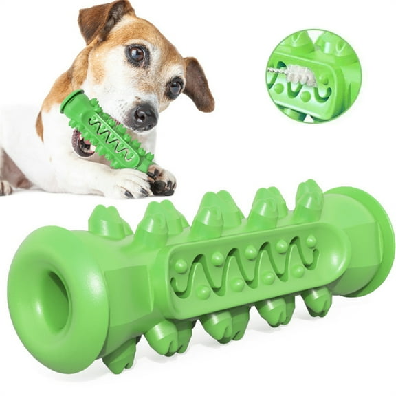 KEINXS Dog Chew Toys for Aggressive Chewers, Dog Toothbrush Care Cleaning Stick, Puppy Toothbrush Chew Toy for Small Middle Dog (Green)
