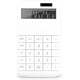 thumbnail image 1 of Calculadora de escritorio con función estándar, pantalla grande LCD de 12 dígitos y botón grande, funciona con batería/solar - Blanco, 1 of 5