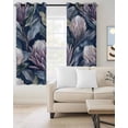 thumbnail image 2 of Summer Flower Blackout Curtains for Bedroom Living Room Darkening Curtains 84 Inch Length 2 Panels Set Purple Blue Watercolor Nature Floral Window Curtain Window Treatment Grommet Drapes 42"x84", 2 of 9