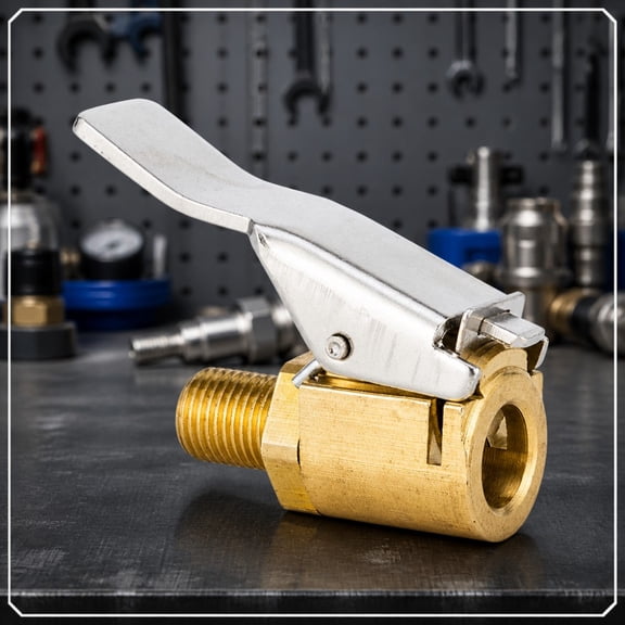 4pcs Locking Tire Air Chuck,Tire Inflator Adapter,Unscrewed Connection Converted To Locking Connection,No Air Leakage On Chuck Air Compressor Pump Clip
