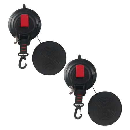 

2 Pcs Hook Heavy Duty Suction Cup Hooks for Windows Outdoor Portable Carabiner Tent Sucker