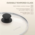 thumbnail image 5 of Sunhouse 11'' Tempered Glass Lid, Universal Replacement Lid for Pots and Pans, Oven and Dishwasher Safe, 5 of 8