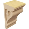 thumbnail image 5 of 6"W x 6"D x 12"H Wide Mayflower Rough Cedar Woodgrain TimberThane Corbel, Primed Tan, 5 of 6