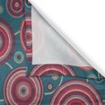 thumbnail image 3 of Ambesonne Modern Kitchen Curtains, Circular Shapes Stripes Plot, 55"x39", Dark Pink Petrol Blue, 3 of 3