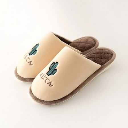 

Soft Bedroom Slipper Fleece Indoor Slippers Closed Toe Men Women Fuzzy Slippers Anti-slip Plush House Slippers