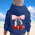 thumbnail image 2 of Byoo Little Girls Hoodie Cute Cherry Print Hooded Sweatshirt Soft Pullover Top, 2 of 5