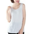thumbnail image 4 of SWSMCLT Women's Loungewear Autumn Basic Classic Cool Elasthane Sleeveless Pajama Tops Tank Cami Pj Bamboo Casual Pajamas White XX-Large, 4 of 4