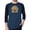 Heather Blue / Navy, variant on LA Pop Art Men's Raglan Word Art T-Shirt - Dog