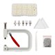 thumbnail image 4 of Juego de herramientas de máquina de ajuste de perlas de joyería, herramienta de ajuste de perlas de manual Cabezales de clavos portátiles Blanco y Beige Macarena Máquina de ajuste de perlas, 4 of 8