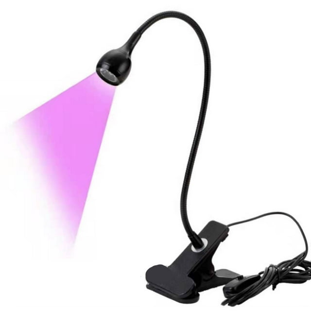 Lámpara UV LED USB de 3 W para secado de pegamento de teléfono, lámpara UV LED para uñas de gel, lámpara de escritorio flexible con clip portátil para reparación de teléfonos móviles, Plug and Play, c