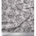 thumbnail image 1 of Soimoi Modal Satin Fabric Artistic Paisley Printed Craft Fabric by The Yard 42 Inch Wide, 1 of 1