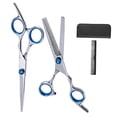 thumbnail image 4 of Tijeras de Peluquería de 6 '' profesion Y Adelgazamiento de Cabello Adelgazamiento de material acero Inoxidable Adelgazamiento de Peluquería C shamjiam Salon Hair Cutting Scissors, 4 of 9