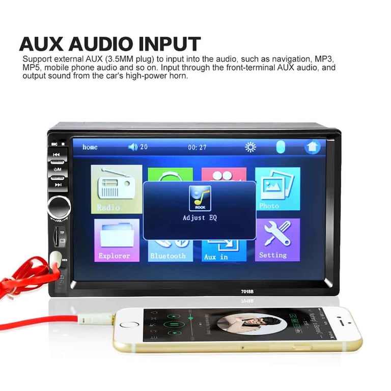 7018B 7 Inch Bluetooth V2.0 Car Audio Stereo Touch Screen MP5 