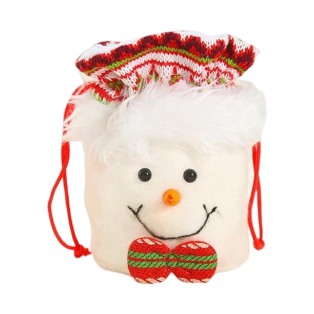 Bolsas de dulces Suministros de vacaciones Multiusos para niños Adorno de árbol Decoración del hogar Tela no tejida Decoraciones navideñas de Kits de decoración para fiestas Muñeco de nieve Bewildely HA070794-02
