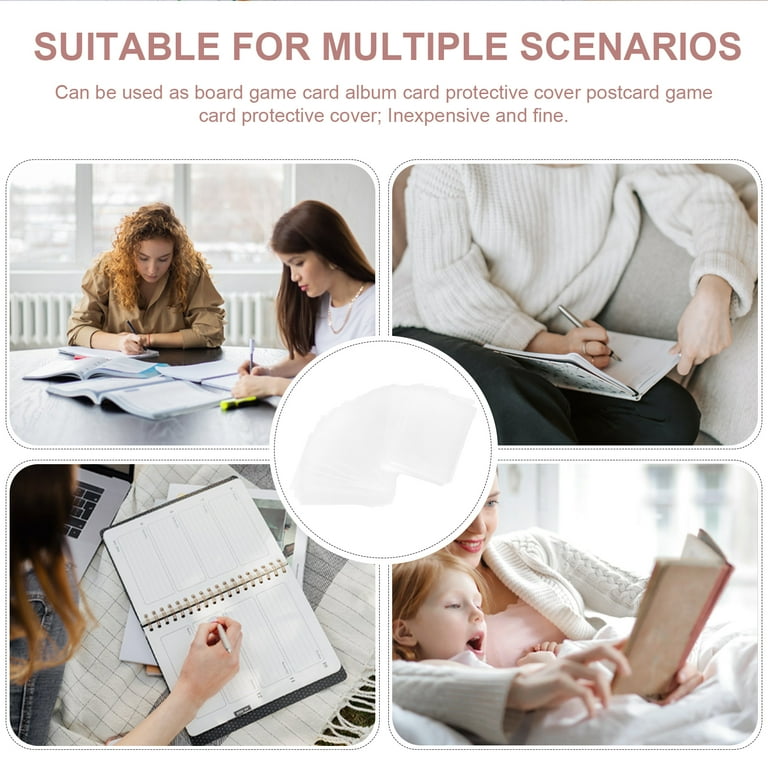 Photo Album Refill Sleeve Holder: 100 Sheets Cards Binder Pocket 