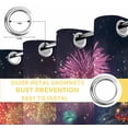 thumbnail image 6 of Christmas Blackout Curtains for Bedroom/Living Room, Thermal Insulated Kitchen Curtains, Santa Deer Fireworks Snowflake Xmas Grommet Darkening Window Treatment Drapes 27.5"x39"x2, 6 of 8