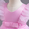 thumbnail image 3 of Baby Girls 3D Flower Dress Bowknot Pageant Party Wedding Birthday Gown, 12M-5T, 3 of 7