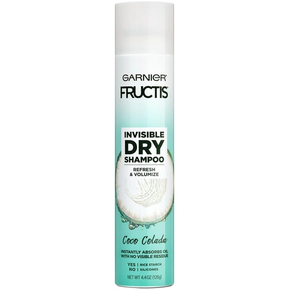 Garnier Fructis Invisible Dry Shampoo with Rice Starch, Coco Colada, 4.4 oz