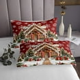 YST Winter Snowflake Queen Quilt Bedding Set,Christmas Tree Bedspread