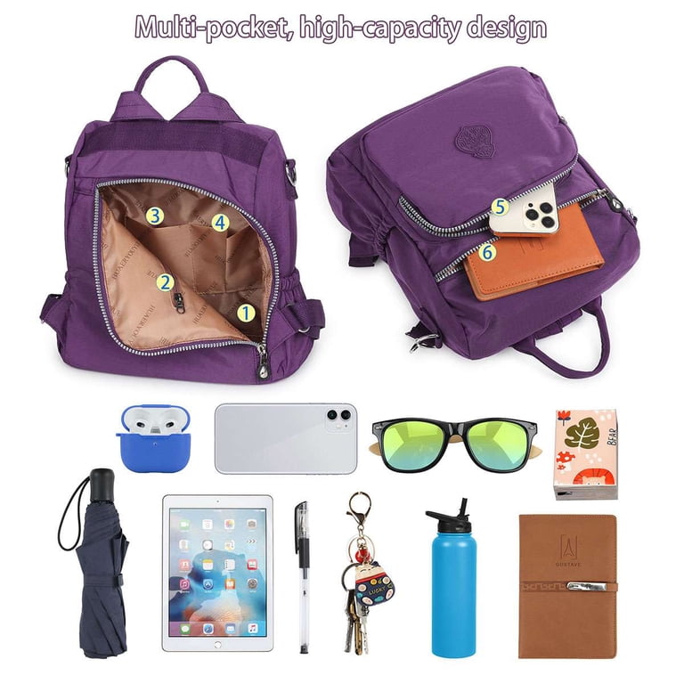 Deago Small Nylon Travel Backpack Purse Waterproof Shoulder  display picture 2