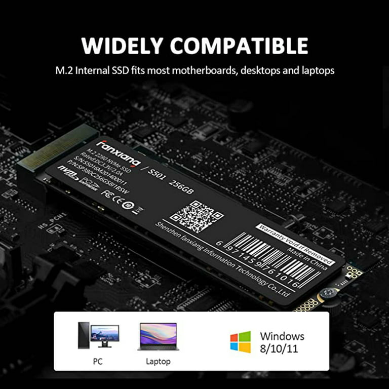 generøsitet faktum Serena Fanxiang S501 256GB NVMe SSD m.2 2280 Internal Solid State Hard Drive PCIe  Gen3 x4,Flash Internal SATA Hard Drive - Walmart.com