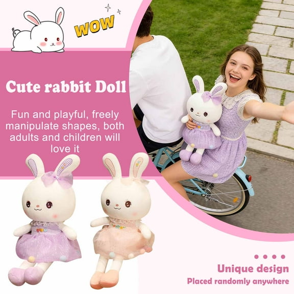 Sweetheart Bunny Plush Toy - Stuffed Animal Soft Cuddle Toy for Kids, Gift for Girls & Boys, Premium PP Cotton Plush Doll for Sleeping & Play (1 Piece, 40cm)