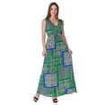thumbnail image 3 of Womens Geometric Print V-Neck Maxi Dress, 3 of 5