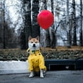 thumbnail image 3 of Imperméable pour Chien avec Boutons Réfléchissants Fermeture Éclair Imperméable Résistant à l'Eau Cordon de Serrage Réglable Capuche Détachable, 3 of 5