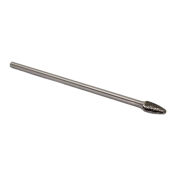 Drill America SF-1 1/4" X 5/8" X 6" Long Shank Tree Radius End Carbide Bur 1/4" Shank