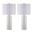 thumbnail image 1 of Bowery Hill Ceramic Table Lamp in White (Set of 2), 1 of 7