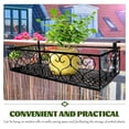 thumbnail image 4 of SEWACC Planter Racks Balcony Hanging Rack Black Metal Rectangular Storage for Homeowners 1Pack, 4 of 7