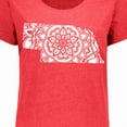 thumbnail image 4 of Inktastic Nebraska Silhouette Mandala Women's Plus Size T-Shirt, 4 of 5