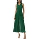 thumbnail image 1 of INSPIRAR CHIC Mono de Pierna Ancha para Mujeres Chifón Cuello en V Cóctel Sin Mangas Mono M Verde Oscuro, 1 of 6