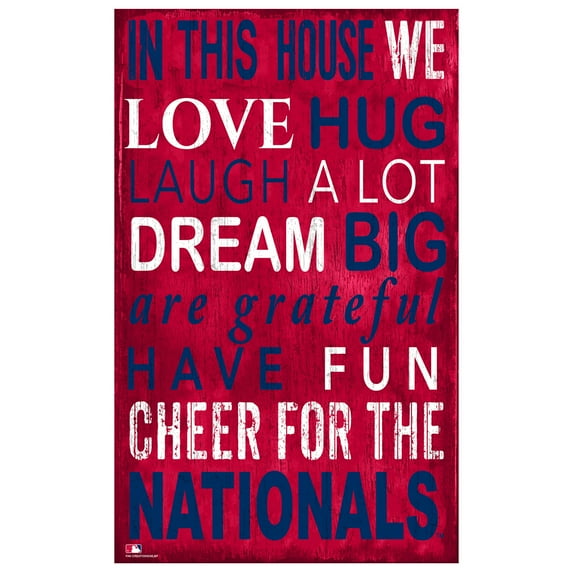 Washington Nationals 11" x 19" In This House Sign - No Size