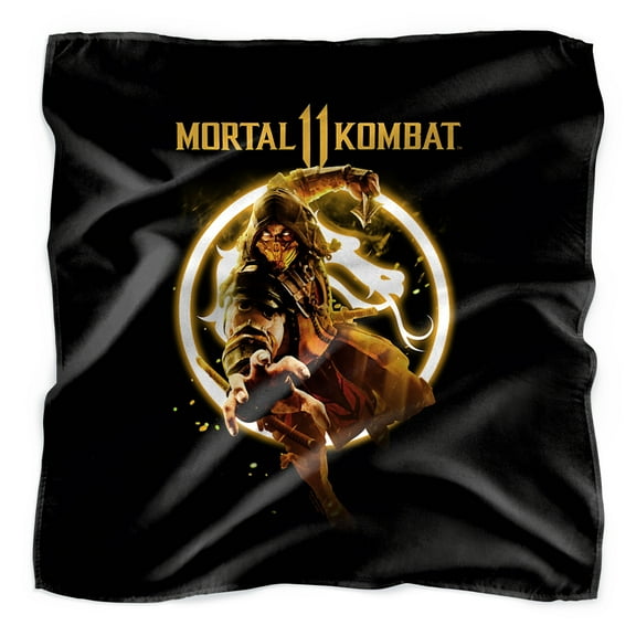 Mortal Kombat 11 Scorpion Flames Bandana (21 in x 21 in)