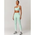thumbnail image 4 of IDOPIP Workout Sets for Women Seamless Butt Lifting Leggings Halter Sports Bra Scoop Neck Backless Yoga Outfit 2 Piece Gym Running Outfits, 4 of 6