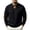 Black, variant on Mens Hipster Corduroy Casual Corduroy Sweatshirt Long Sleeve Crewneck Pullover Fall Polo Elbow Patch Sweaters