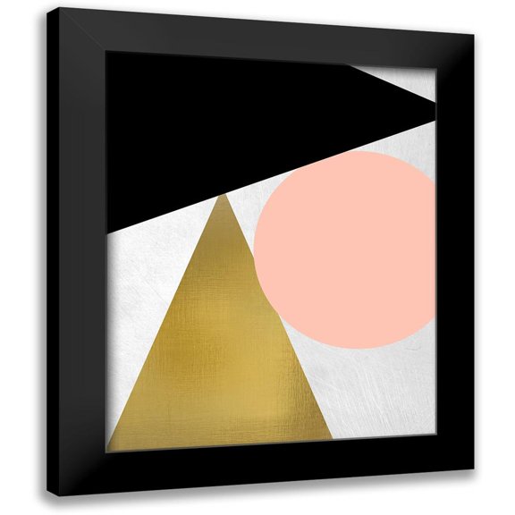 Kimberly, Allen 12x14 Black Modern Framed Museum Art Print Titled - Triangle Circle 1