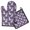 Purple French Bulldog, variant on Pitbull Dog and Footprint Kitchen Oven Mitt and Pot Holder Sets 2 Pcs for Baking, Cooking and Grilling, Heat Resistant Up To 392 °F