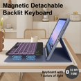 thumbnail image 4 of Funda con Teclado JKSML para iPad 9a/8a/7a Generación 10.2" Morada, 4 of 8