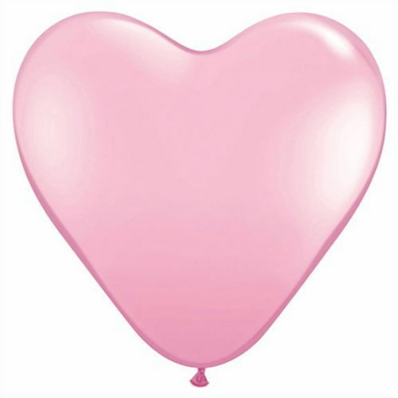 11 inch Qualatex Hearts - Pink Latex Balloons (6 Pack) - Party Supplies Decorations