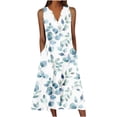 thumbnail image 2 of Oksale Plus Size Women's Floral Print Nightgowns with Pockets Casual V Neck Night Gown Sleeveless Pajama Dress Elegant Soft Cozy Loungewear for Home 2025 Multicolor XXXL, 2 of 7