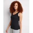 thumbnail image 2 of Hanes Women's Scoopneck Cotton Jersey Tank Black L, 2 of 5