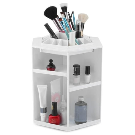 360 Degree Rotating Cosmetic Organizer Fashion Makeup Box Cosmetic Display
