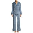 thumbnail image 5 of Secret Treasures Women's and Women's Plus Traditional Notch Collar Long Sleeve Top and Pants Pajama Set, 5 of 6