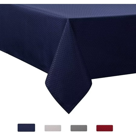 

CAROMIO Waffle Weave Pattern Square Tablecloth Water Resistant Dust-Proof and Anti-Stain Table Cover for Kitchen Dinning Party 52 x 52 Navy Blue