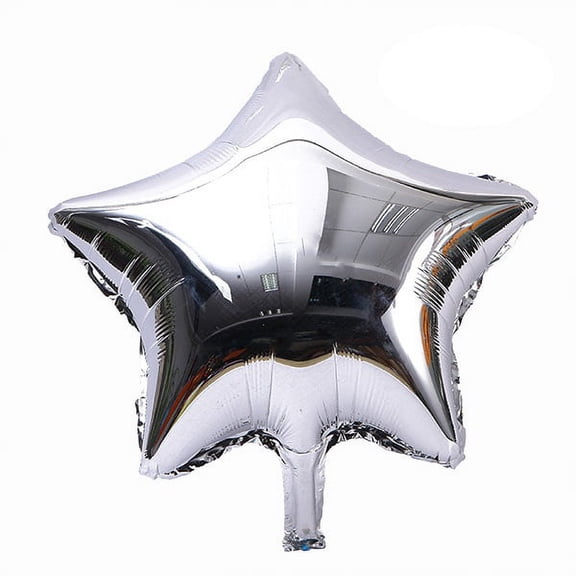 10pcs 18 inch Five Foil Balloon Party Balloons for Valentine's Day Wedding Birthday Party Decoration Silver