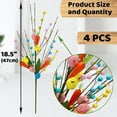 thumbnail image 2 of Artificial Easter Egg Flowers, Easter Sprays with Easter Eggs，Carrot and Berries Spring Floral Stems Twig Branches for Easter Arrangement Centerpiece (, Easter), 2 of 5